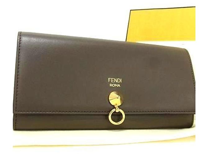 Fendi By the Way Geldbörse - Greige Leder Bi-Fold