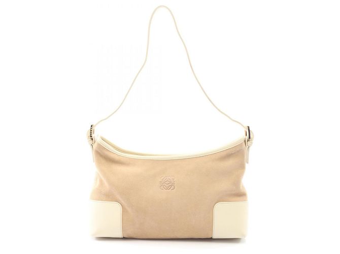 Borsa a Spalla Anagram LOEWE Beige Crudo