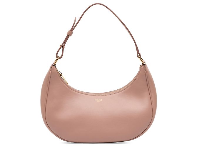 Céline Bolsa de Ombro Ava em Couro de Bezerro Liso Rosa Médio da Celine