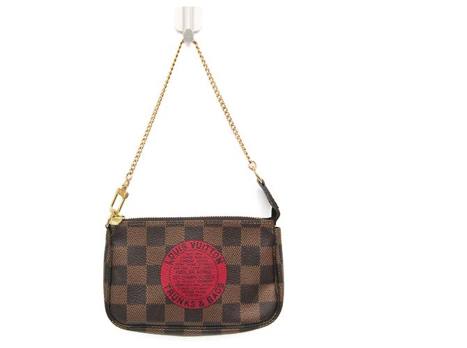 Mini Pochette Accessoires Damier T&B de Louis Vuitton Damier ebène