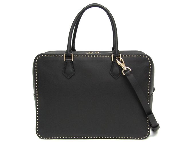 Borsa in pelle Lockstuds da donna Valentino Garavani Nero