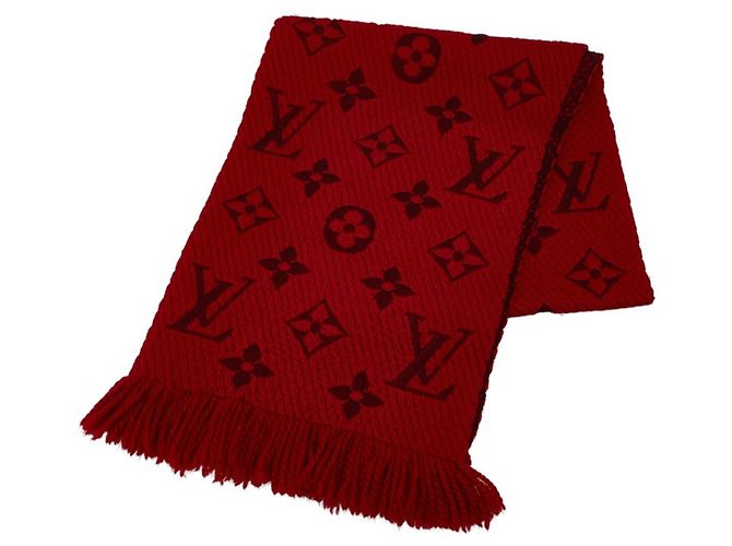 Sciarpa Logomania Louis Vuitton Rosso 