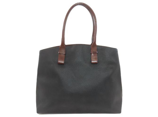 Bolso Tote de PVC Bottega Veneta Castaño Negro