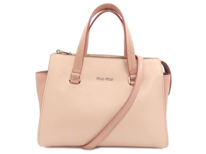 Borsa in pelle Miu Miu Rosa