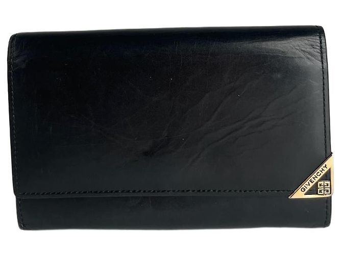 Vintage Givenchy Leather Wallet Black