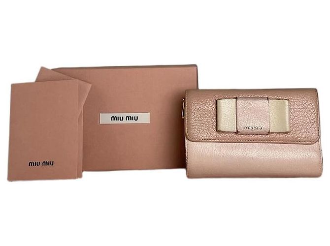 Vintage Miu Miu Pink Leather Wallet