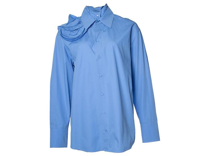 Camicia in cotone blu Valentino Garavani