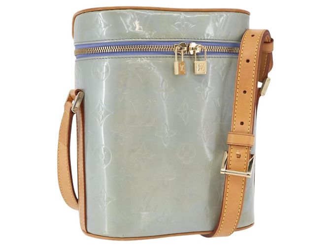 Louis Vuitton Sullivan Monogram Vernis Vertical Blau