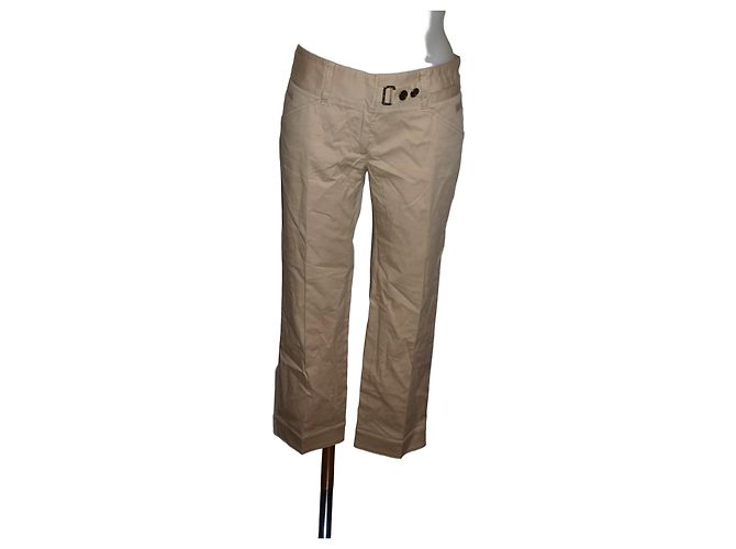 Pantalon 3/4 en coton beige Dolce & Gabbana