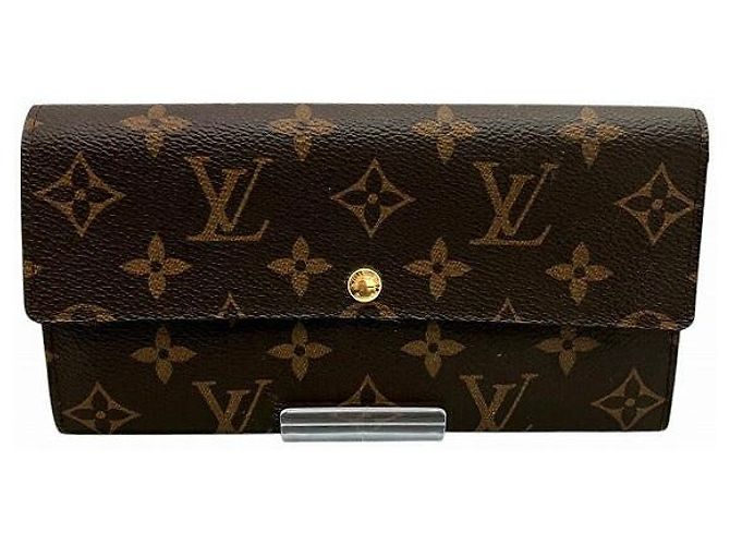 Louis Vuitton Portefeuille Sarah Monogram Long Wallet Brown