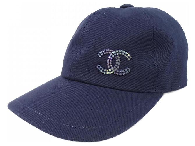 Gorra de algodón Chanel Azul