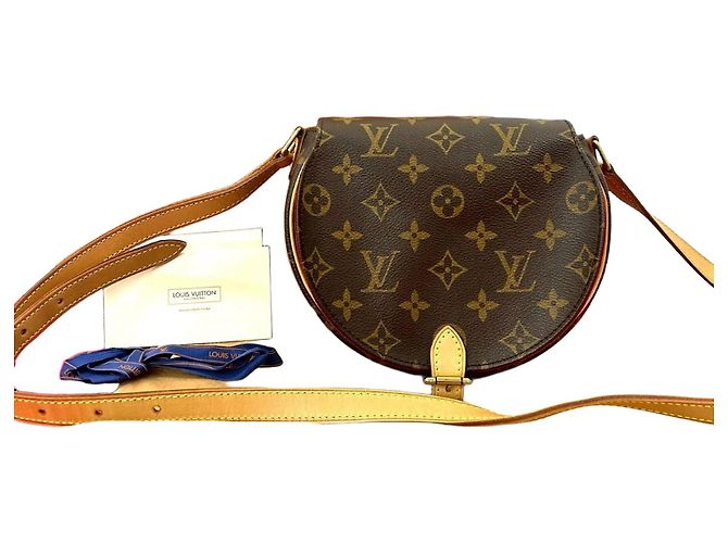 Bolsa de ombro mini Tambourin em couro Monogram Louis Vuitton Marrom