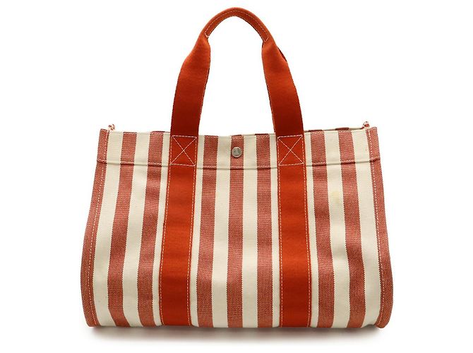 Hermès Cannes MM Canvas Tote Bag Rot