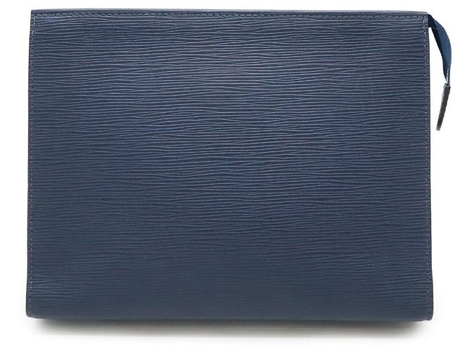 Louis Vuitton Pochette Toilette 26 Epi Pouch Blue