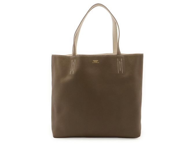 Hermès Reversible Hermes Double Sens 36 Tote Bag Grau