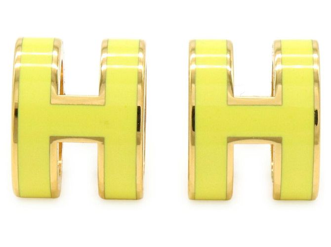 Boucles d'oreilles Pop H d'Hermès Jaune