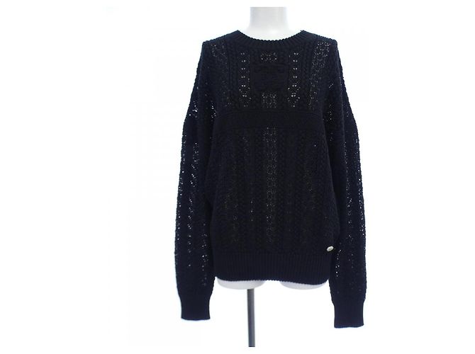 Top de punto Chanel Negro