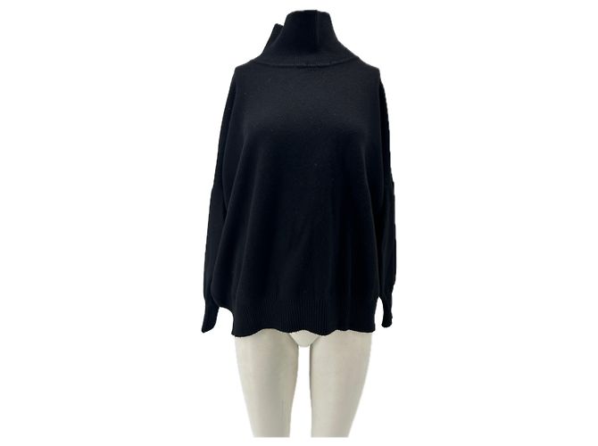 Leetha Schwarzer Pullover aus Kaschmir