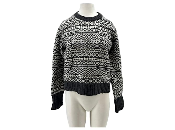 Autre Marque BRORA Wollpullover grau 