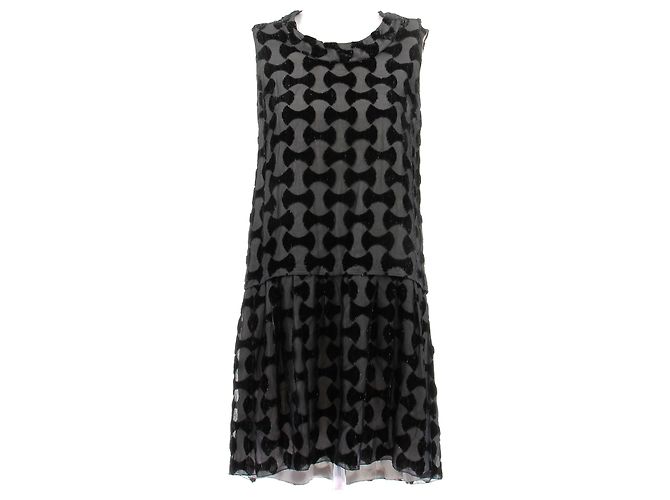 Miu Miu Kleid aus schwarzer Viskose