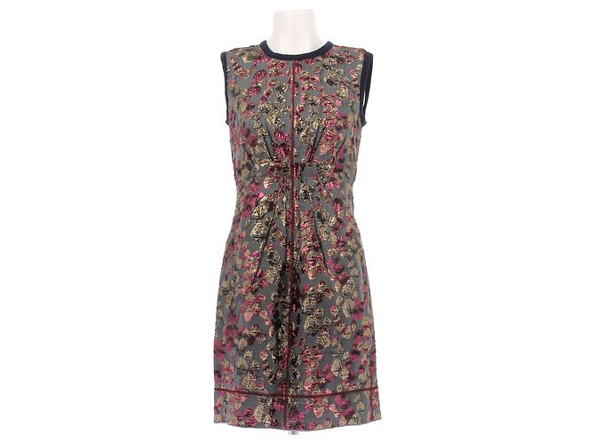 Marc Jacobs Robe sans manche gris/rose/doré Bleu