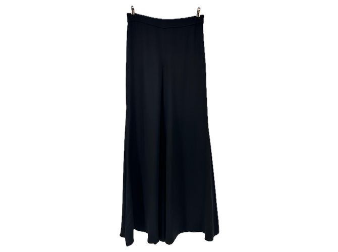 Alexis Schwarze weite Seidenhose