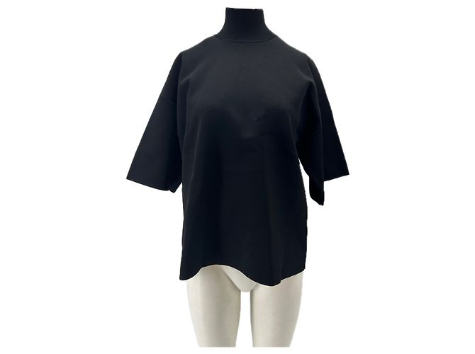 Theory Ärmelloser schwarzer Pullover 