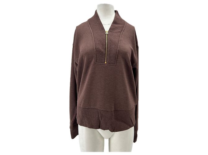 Autre Marque Pull à zip marron VARLEY
