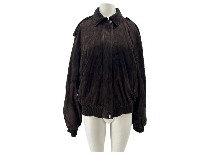 Autre Marque MANOKHI Wildlederjacke braun