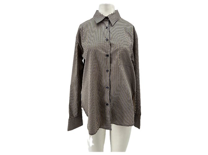 Autre Marque Camicia a righe beige e nera THE FRANKIE SHOP