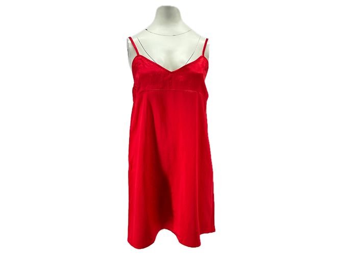 Autre Marque Mini robe satinée rouge Red