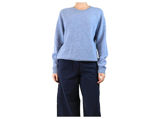 Autre Marque Blauer Wollpullover - Größe M 