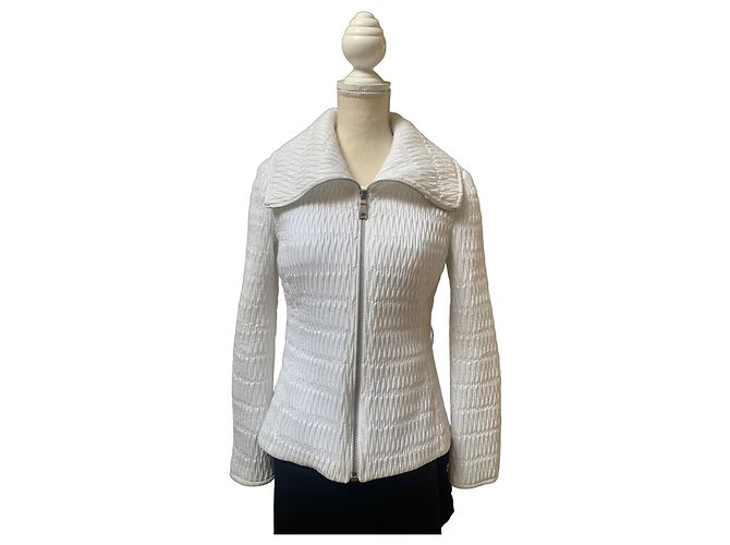 Prada white quilted jacket