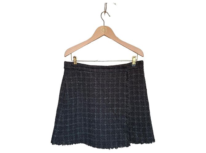 Falda corta de tweed gris oscuro Sonia Rykiel Gris antracita