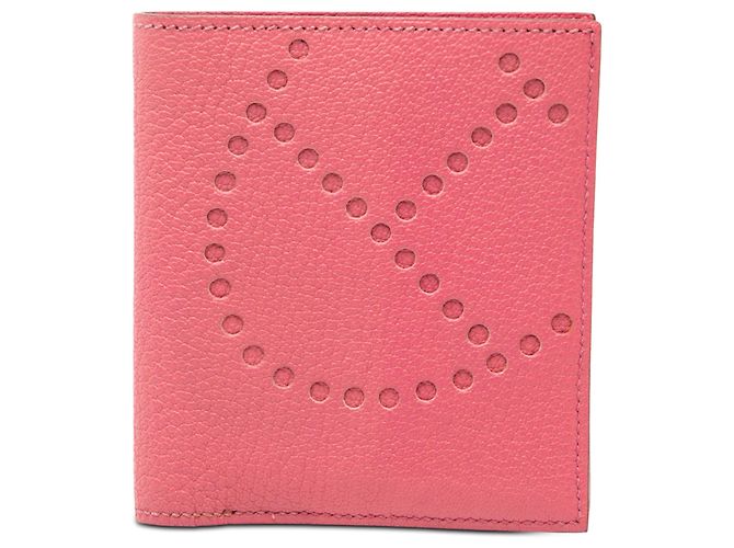Cartera pequeña Evelyne en cabra Mysore rosa de Hermès
