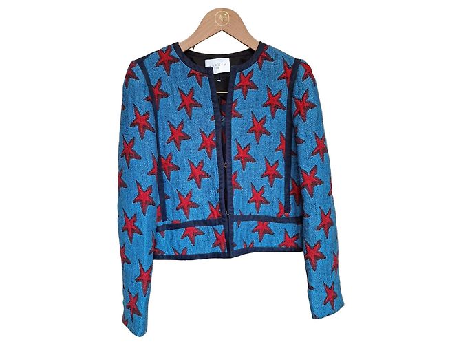 Giacca Sandro con stelle blu e rosse Rosso