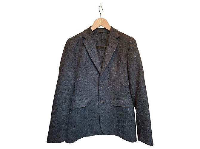 Autre Marque ASPALTE Tweedjacke grau Wolle