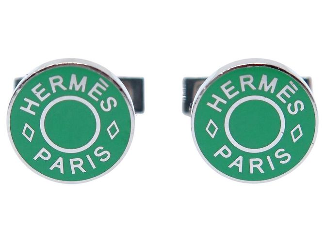 Hermès DOPPIETTE DI GEMELLI HERMES LICOL 2 H052056FP METALLO VERDE ARGENTO