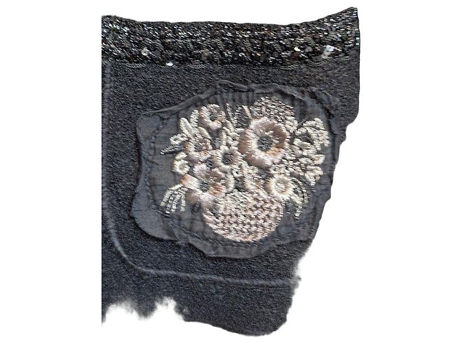 Jaqueta Bordada Preta Moschino Preto