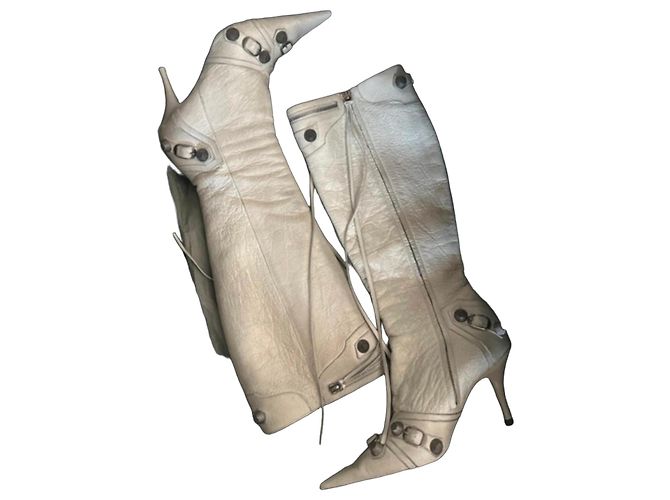 Botas altas Cagole de Balenciaga Blanco