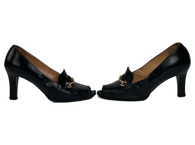 Céline Vintage Celine Leather Pumps Black EU36