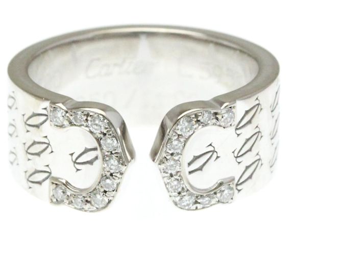 Cartier C2 Diamantring Silber