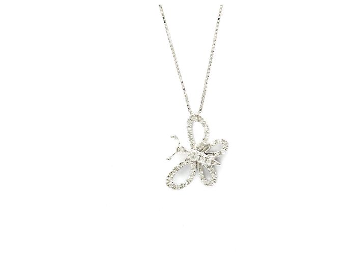 Collana di Diamante Farfalla Gucci Argento