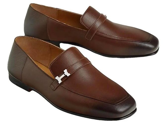 Hermès Mocassins Giovanni Marron