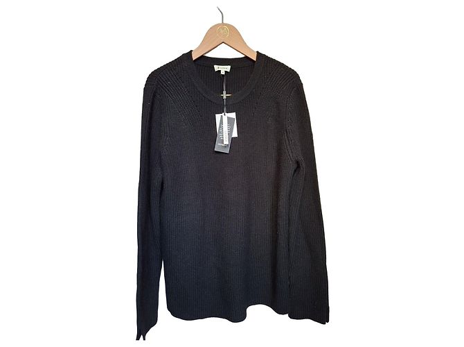 Autre Marque Schwarzer Merinowollpullover LILYSILK 