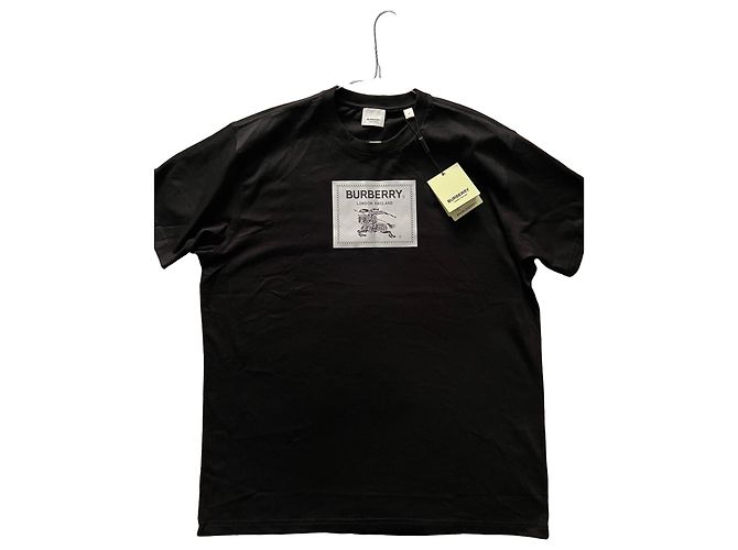 Camiseta Burberry negra de algodón Negro