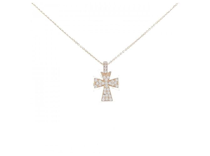 Autre Marque Collar de diamante de cuarzo Au750 Rosa