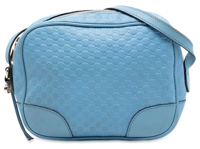 Borsa a tracolla Mini Microguccissima Bree blu di Gucci