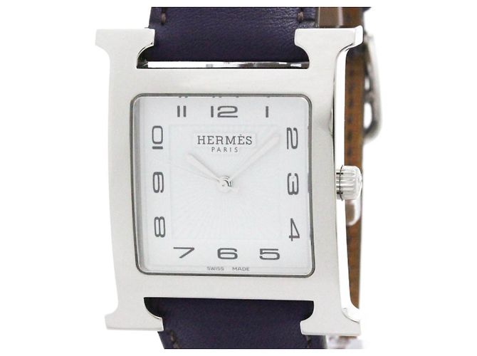 Heure H Hermès HERMES Hora H Relógio de Pulso Quartz em Couro HH1.810