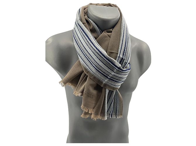 Bally Suíça – Cachecol de Lã e Seda de Luxo (Coleção Premium) Multicor